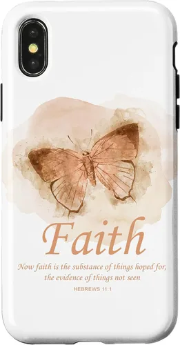 Vista 5 de Faith Bible Verse: Women’s Christian Hebrews 11:1 Quote Case for iPhone 17