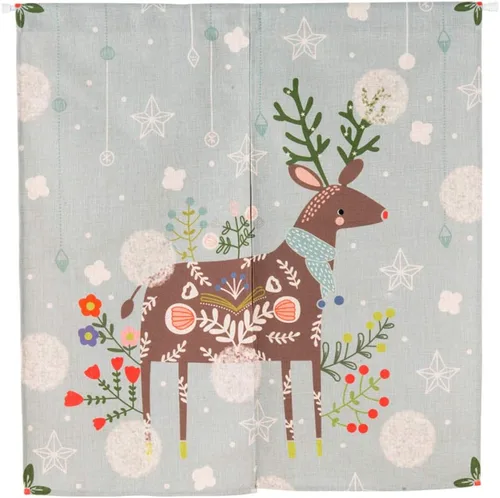 Vista 13 de Tapiz japonés Noren para puerta, moderno pájaro, hecho a mano, cortina de puerta, divisor de habitación para decoración del hogar, 33 x 35 pulgadas