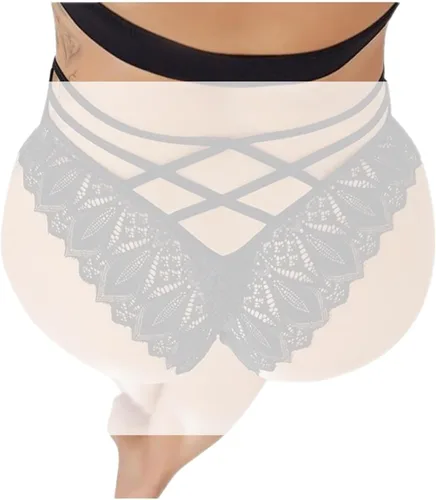 Vista 5 de Bragas para mujer Crochet Lace Up Panty Sexy Hollow Out Ropa interior Sexy Lencería Panty Cintura Trasera Diseño cruzado