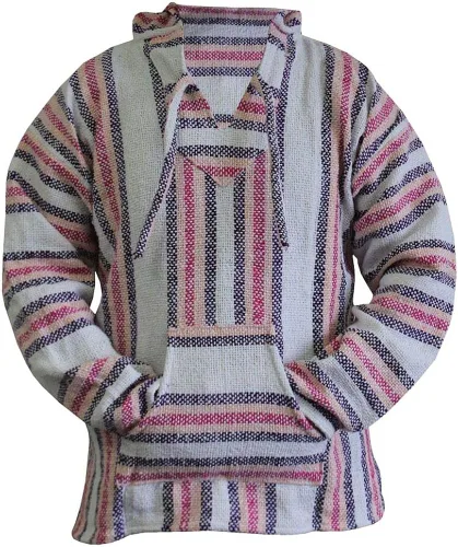 Vista 2 de Suéter sin capucha mexicana Baja sin botones unisex, Azul