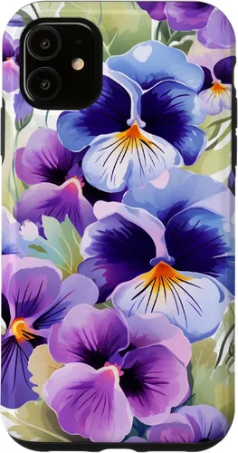 Vista 8 de Pansy Flower Pattern Floral Case for iPhone 17