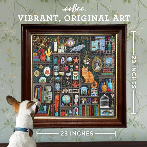 Vista 3 de eeBoo: Piece and Love Alchemist Cabinet - Rompecabezas cuadrado de 1000 piezas, rompecabezas para adultos y familias, incluye piezas brillantes