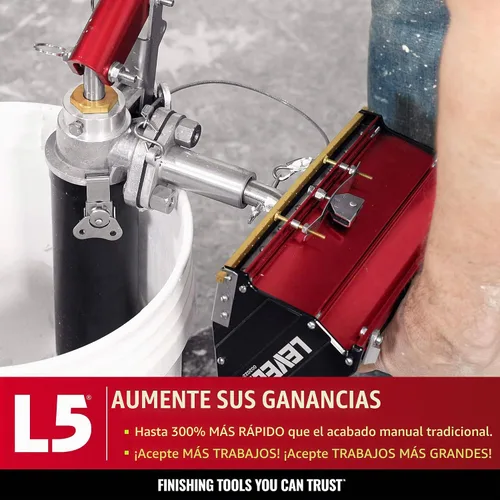 Vista 3 de Juego combinado de caja plana, capacidad MEGA - LEVEL5 Grado profesional Cajas planas MEGA de 10/12 pulgadas, mango de caja de 42 pulgadas