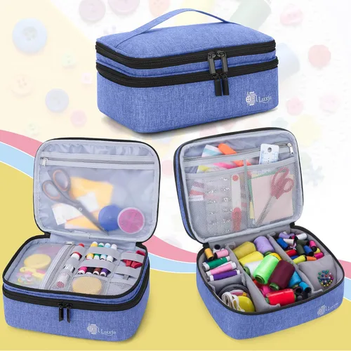 Vista 6 de Luxja - Organizador de accesorios de costura., Nylon, Azul oscuro, M
