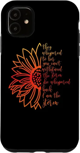 Vista 5 de Funda para iPhone 14 She Whispered I'm Strong Feminist Girl Woman Power Storm