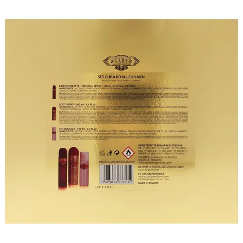 Vista 7 de Cuba Royal by Cuba, set de regalo de 3 piezas para hombre