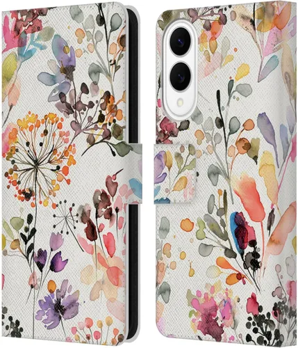 Vista 51 de Head Case Designs Officially Licensed Ninola Beige Wild Grasses Leather Wallet Case Compatible with Samsung Galaxy A07 4G