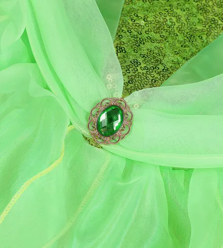 Vista 4 de Princess Tinker Bell Halloween Costume for Girls, Birthday Party Fairy Dress Up, Special Occasion Dress with Wings