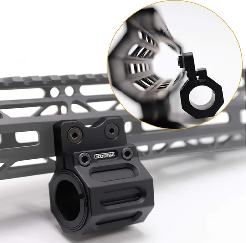 Vista 6 de GOODTAC - Soporte de anillo de linterna offset para riel Mlok-3 insertos de montaje incluidos