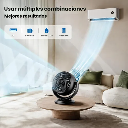 Vista 6 de EasyAcc Ventilador oscilante de 12 pulgadas, ventilador de escritorio