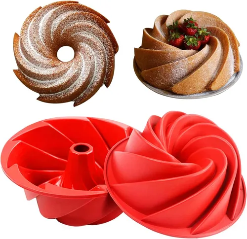 Vista 2 de Bandeja de silicona para pastel saphe, utensilios de hornear antiadherentes de 25 cm de diámetro para pastel, gelatina, jalea, pan, brownie, molde