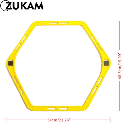 Vista 2 de Anillos de Agilidad Hex para Entrenamiento de Velocidad y Juego de Pies de Agilidad, Vallas de Velocidad, Escalera
