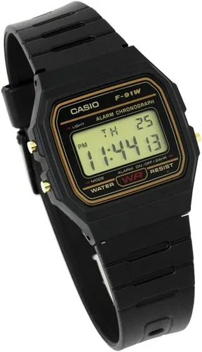 Vista 2 de Casio Reloj F91WG-9 para hombre, Negro -, Digital