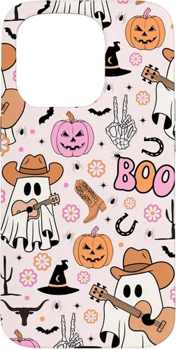 Vista 14 de Spooky Ghost Cowboy Cute Halloween Boo Western Retro Pastel Case for iPhone 17