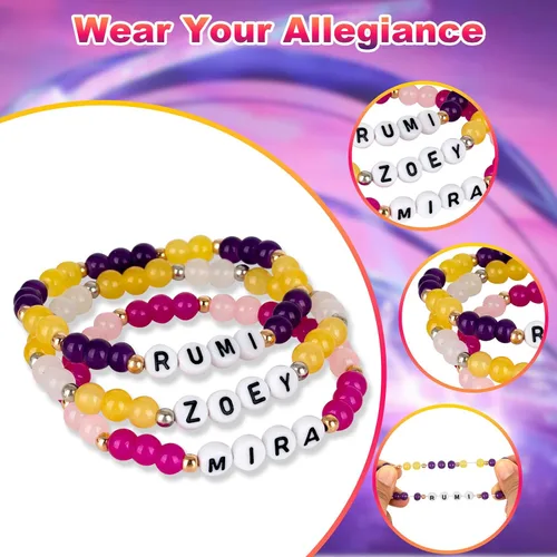 Vista 6 de for Kpop toys Huntrix Merch Bracelets Sets, for Rumi Mira Zoey Fans Cosplay Gifts Outfit Accessories Friendship Jewelry for Women