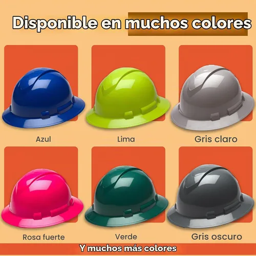 Vista 7 de Texas America Safety Company Casco duro RIDGELINE de ala completa con ajuste de perilla de 6 puntos y bolsa