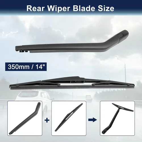 Vista 2 de X AUTOHAUX Juego de brazos de limpiaparabrisas trasero para Toyota Corolla Hatchback 01-06