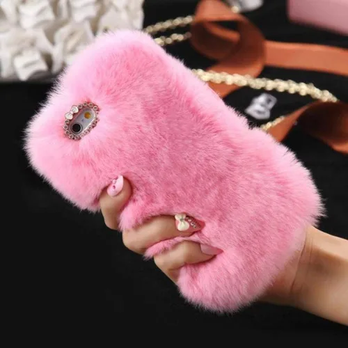 Vista 16 de Funda para Google Pixel 3 XL, [Estuche de conejo de felpa] Conejo de piel peluda con diamantes de imitación de cristal de diseño cálido suave