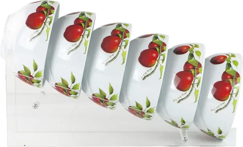 Vista 2 de Reston Lloyd Calypso Basics - Juego de 6 cuencos de cereales 100% melamina sin BPA, resistentes a roturas, aptos para lavavajillas, cuencos de apples