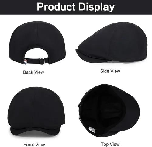 Vista 3 de 3Pcs Quick Dry Newsboy Hat for Men Women Cool Adjustable Flat Cap