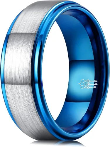 Vista 13 de THREE KEYS JEWELRY Tungsten Wedding Band for Men Brushed
