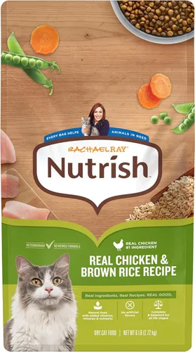 Vista 12 de Nutrish Comida seca para gatos, receta de pollo y arroz integral, bolsa