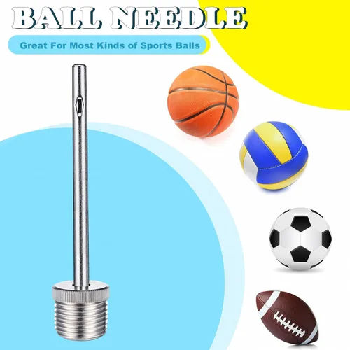 Vista 4 de Shappy Juego de 4 agujas de bomba de bola, kit de inflador de agujas para bomba de aire, adaptador de inflador de boquilla para fútbol, baloncesto