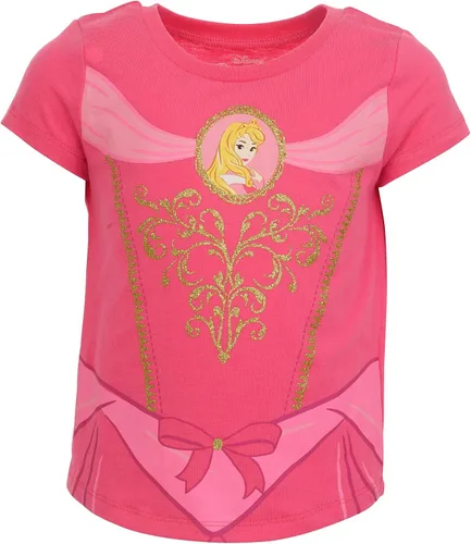 Vista 3 de Disney Paquete de 5 camisetas de princesa para bebés y niñas grandes