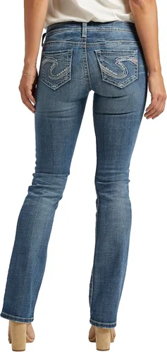 Vista 3 de Silver Jeans Co. Jeans ajustados de tiro bajo para mujer Tuesday
