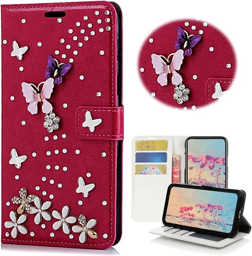 Vista 6 de iPod Touch (6th Generation) funda – elegante – 3d hecho a mano Bling vidrio Diseño Tipo portafolios compartimentos para tarjetas de crédito plegar