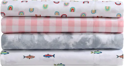 Vista 8 de Eddie Bauer Kids - Sábanas de tamaño individual, ropa de cama resistente a manchas para niños pequeños con fundas de almohada a juego, súper suave