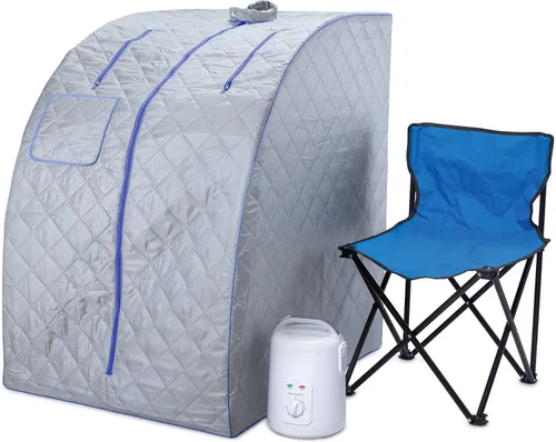 Vista 12 de Durasage - Sauna de vapor portátil para uso doméstico – Tienda de spa personal plegable para todo el cuerpo con generador de vapor de 800 W