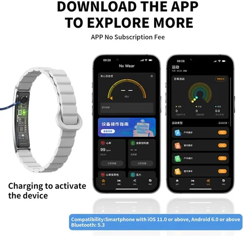 Vista 8 de Pulsera inteligente para mujeres y hombres, pulsera inteligente de rastreador de fitness, banda de salud impermeable con monitor de sueño