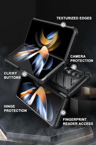 Vista 8 de SUPCASE Funda para Galaxy Z Fold 4 con soporte y clip para cinturón (Unicorn Beetle), [protector de pantalla integrado]