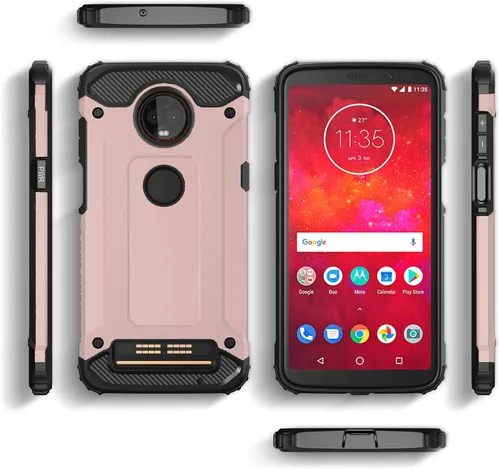 Vista 8 de Asuwish Funda protectora para Moto Z3 / Z3 Play con protector de pantalla de vidrio templado y delgada y resistente híbrida de doble capa