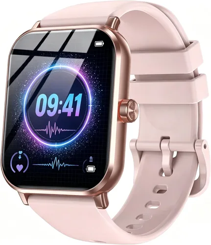 Vista 2 de Jacoosa Reloj inteligente para hombres y mujeres, Android e iOS, 5 ATM, impermeable, rastreador de actividad y actividad con Bluetooth 5.3 llamadas
