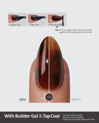 Vista 4 de BTArtboxnails - Uñas a presión, uñas medianas con forma de concha