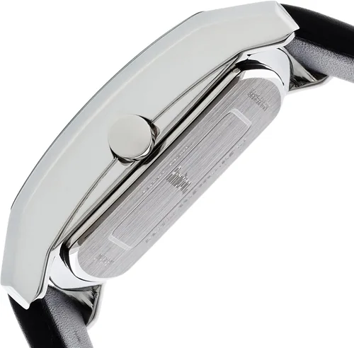 Vista 3 de Armitron Reloj de correa de cuero con detalles de cristal genuino para hombre