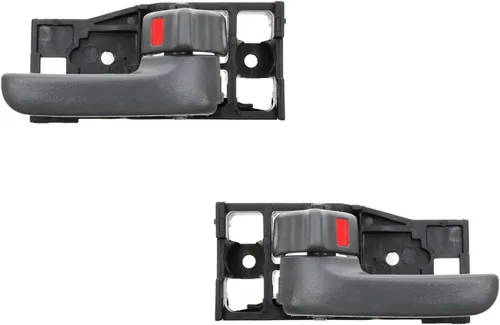 Vista 30 de TRQ Juego de 2 manijas de puerta interior trasera cromada y cachemira para Chevy GMC