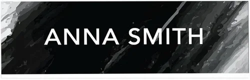 Vista 13 de Andaz Press Placa de nombre para escritorio de oficina, placa de identificación personalizada de acrílico abstracto para el hogar, escritorio