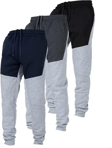 Vista 8 de Ultra Performance Sweatpants for Men 3 Pack Fleece Joggers, with Pockets Negro / Negro / Negro
