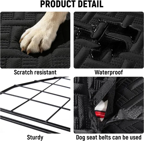 Vista 5 de YJGF Funda de asiento de automóvil para perro, extensor de asiento trasero