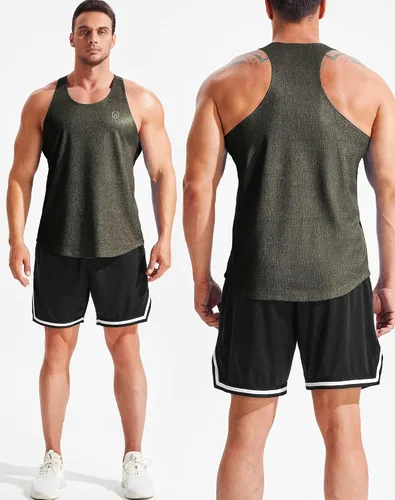 Vista 13 de NELEUS Camiseta sin mangas para hombre para entrenamiento, correr, gimnasio, atlética