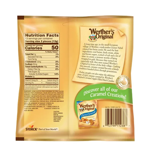 Vista 2 de Needzo Caramelo duro con centro relleno de manzana, caramelos compartibles envueltos individualmente, caramelos gourmet