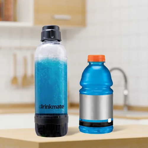 Vista 2 de DrinkMate Botellas de carbonatación de 0.5L - Negro (Paquete de 2)
