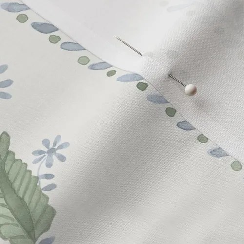 Vista 5 de Spoonflower Tela Pastel Preppy Azul Claro Verde sobre Algodón Pétalo