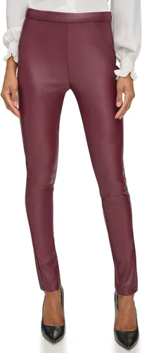 Vista 3 de Karl Lagerfeld Women's Faux Leather Studs Pant Negro/Negro