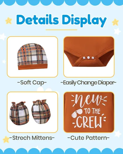 Vista 4 de NZRVAWS Conjunto de ropa unisex para bebé recién nacido, niño y niña, pantalones imprescindibles para bebés de 0 a 18 meses, 20 piezas, regalo