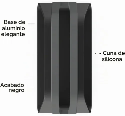 Vista 4 de HumanCentric Soporte vertical para laptop compatible con MacBook Pro y MacBook Air, soporte para escritorio de computadora personal, aluminio, Negro