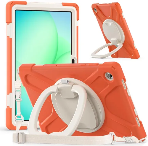 Vista 62 de 360 Rotation Case for Galaxy Tab ActivePro/Tab Active4 Pro/Active 5 Pro 10.1" Sturdy Cover Rotate Ring Stand Shoulder Carrying Strap Hand Strap